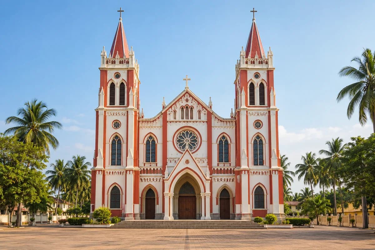 Façade de la basilique de l'Immaculée-Conception de Ouidah
