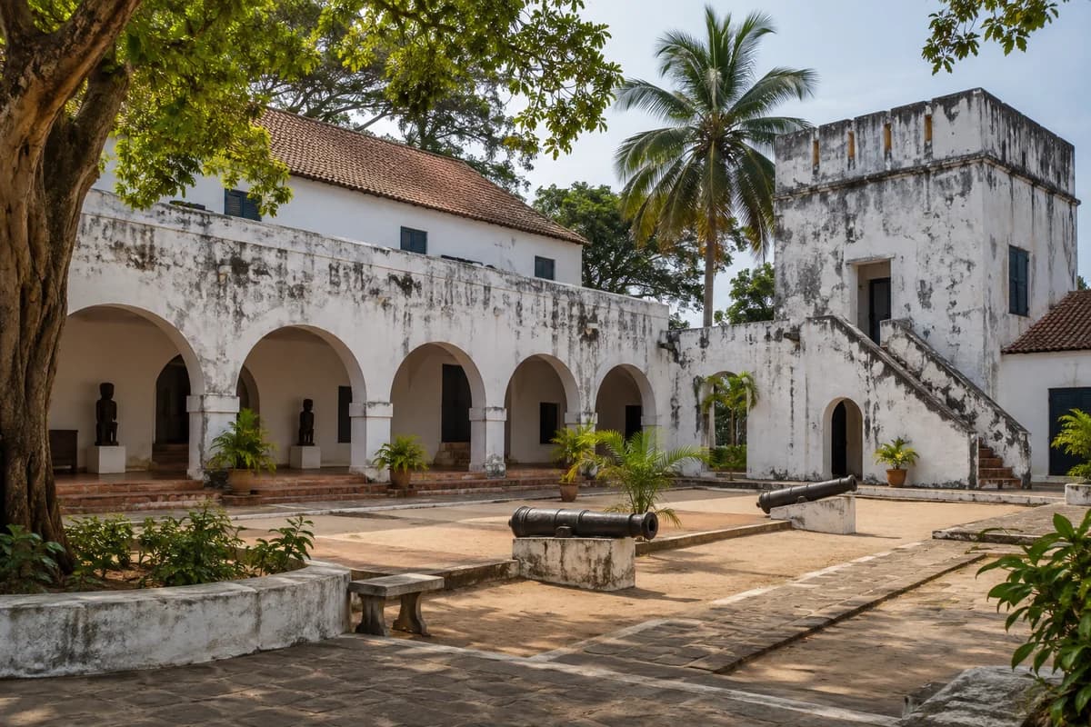 Cour du fort portugais de Ouidah
