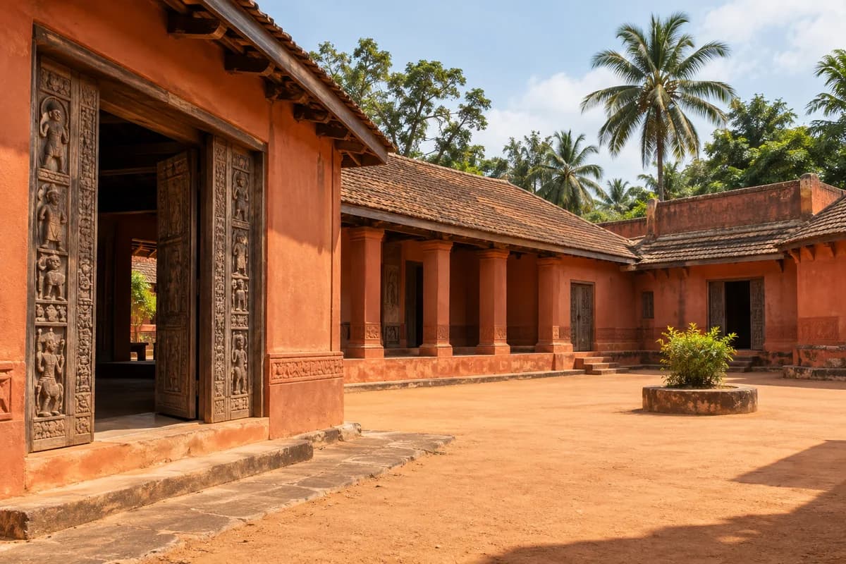 Cour du palais du roi Toffa à Porto-Novo