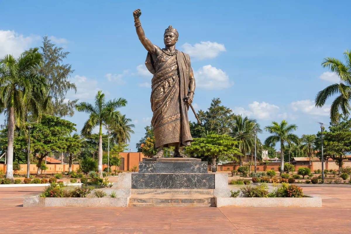 Statue of King Béhanzin at Place Goho in Abomey