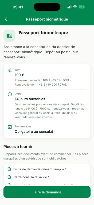 Fiche du passeport biométrique : tarif, délai, rendez-vous et pièces à fournir